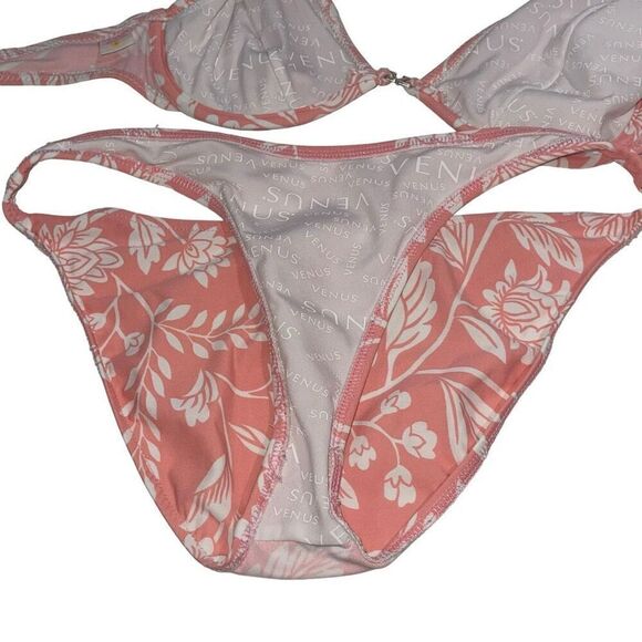 Venus Pale Orange & White Floral Underwire Bikini - Size‎ 6 bottoms - C cup top - Picture 9 of 9